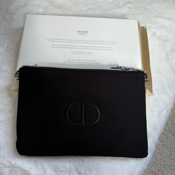 Dior Silver and Black Beauty Pouch/Clutch NIB - Picture 2 of 8